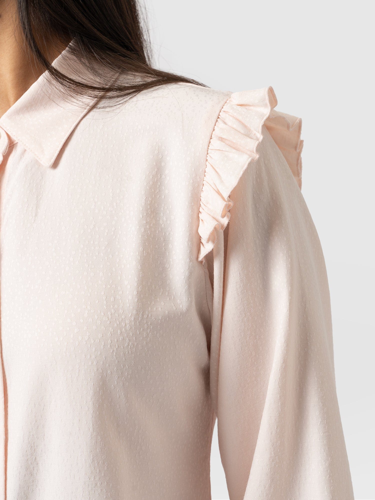Taylor Frill Detail Blouse - Pastel Pink